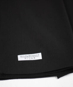 Hochwertiger Medina Silk Hijab Black – blickdichter & eleganter Stoff